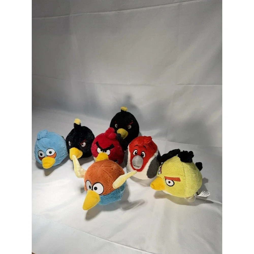 Angry Birds Lot of (7) *RED JAY MATILDA CHUCK BOMB * Plush Toys